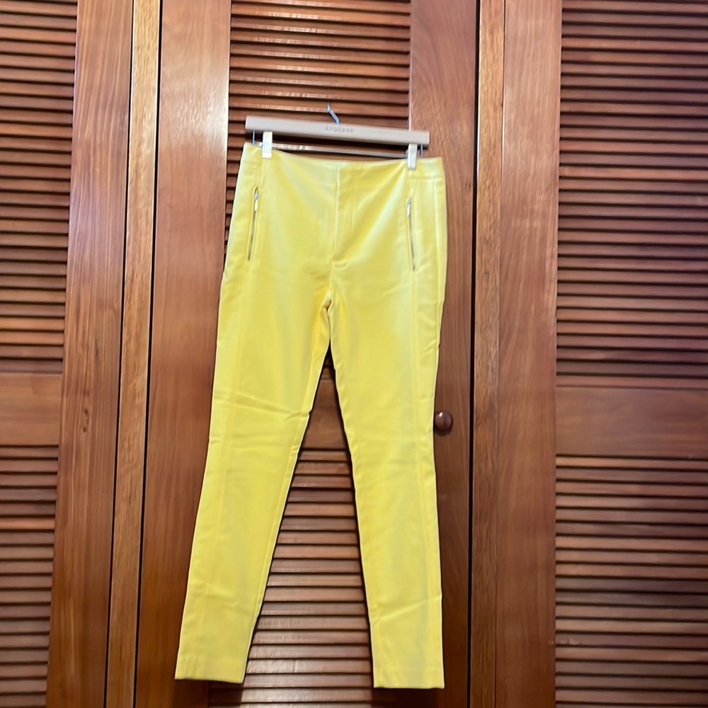 Zara Basic Yellow Ankle Pants